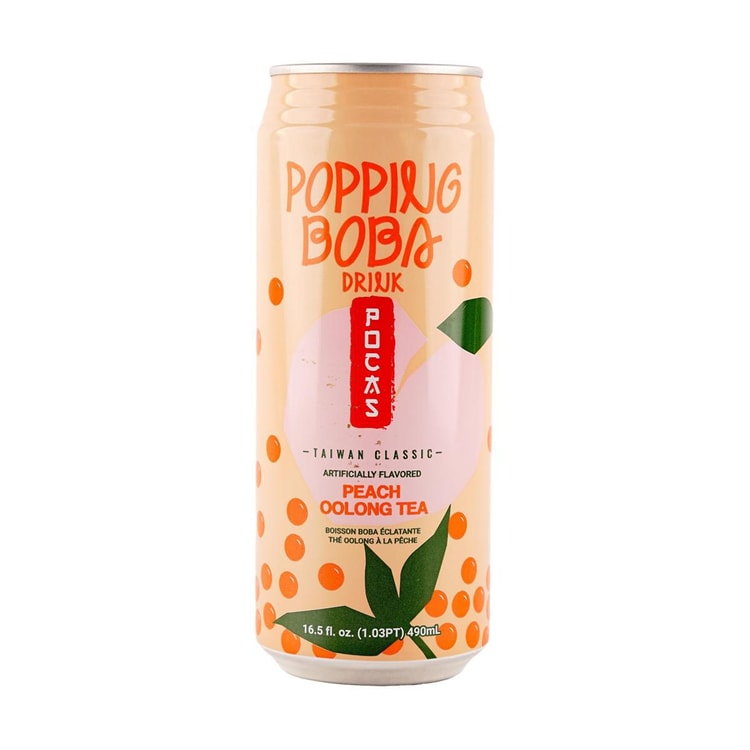 Pocas Peach Oolong Tea with Popping Boba Drink (Taiwan)