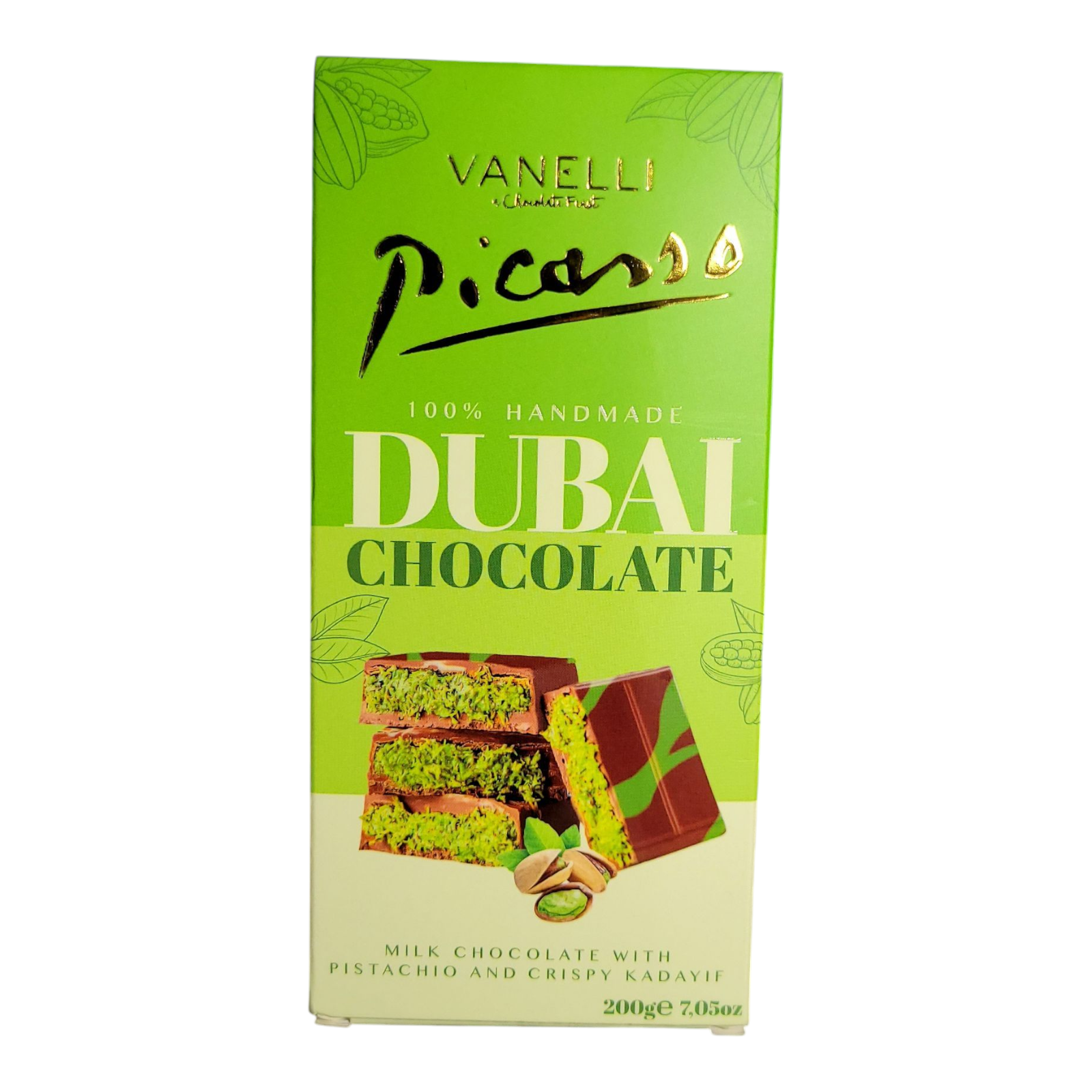 Vanelli Picasso Dubai Chocolate Bar Candy 200g 
