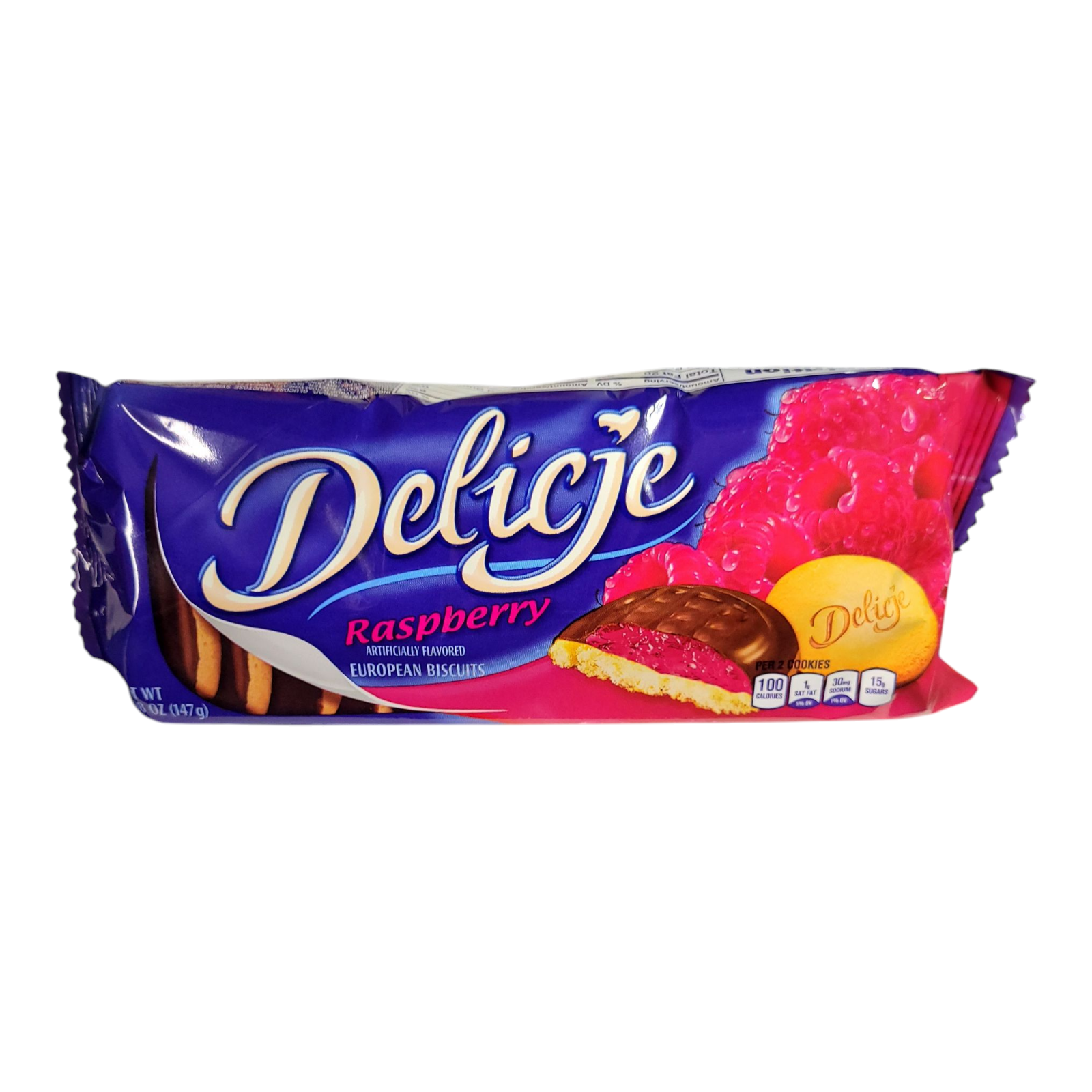 Delicje Raspberry Filled Biscuits Cookies (Poland)