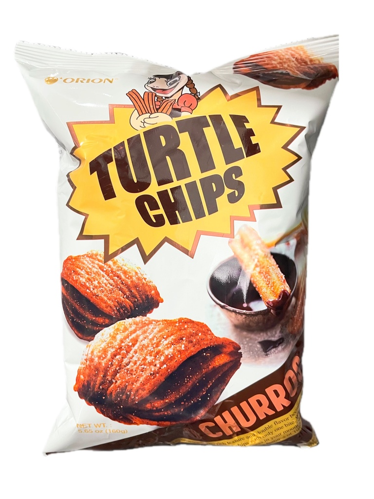 Turtle Chips Choco Churro 4‑Layer Sweet Crunch 5.65 oz (Korea)