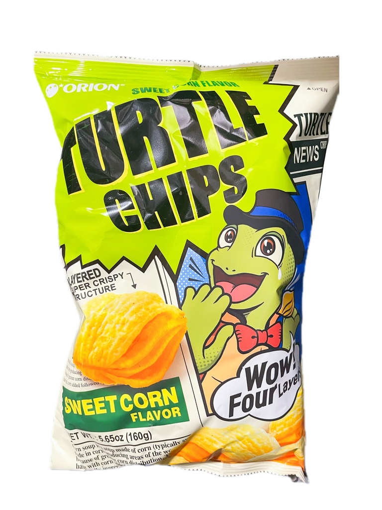 Turtle Chips Sweet Corn Crunchy 4‑Layer Snack 5.65 oz (Korea)