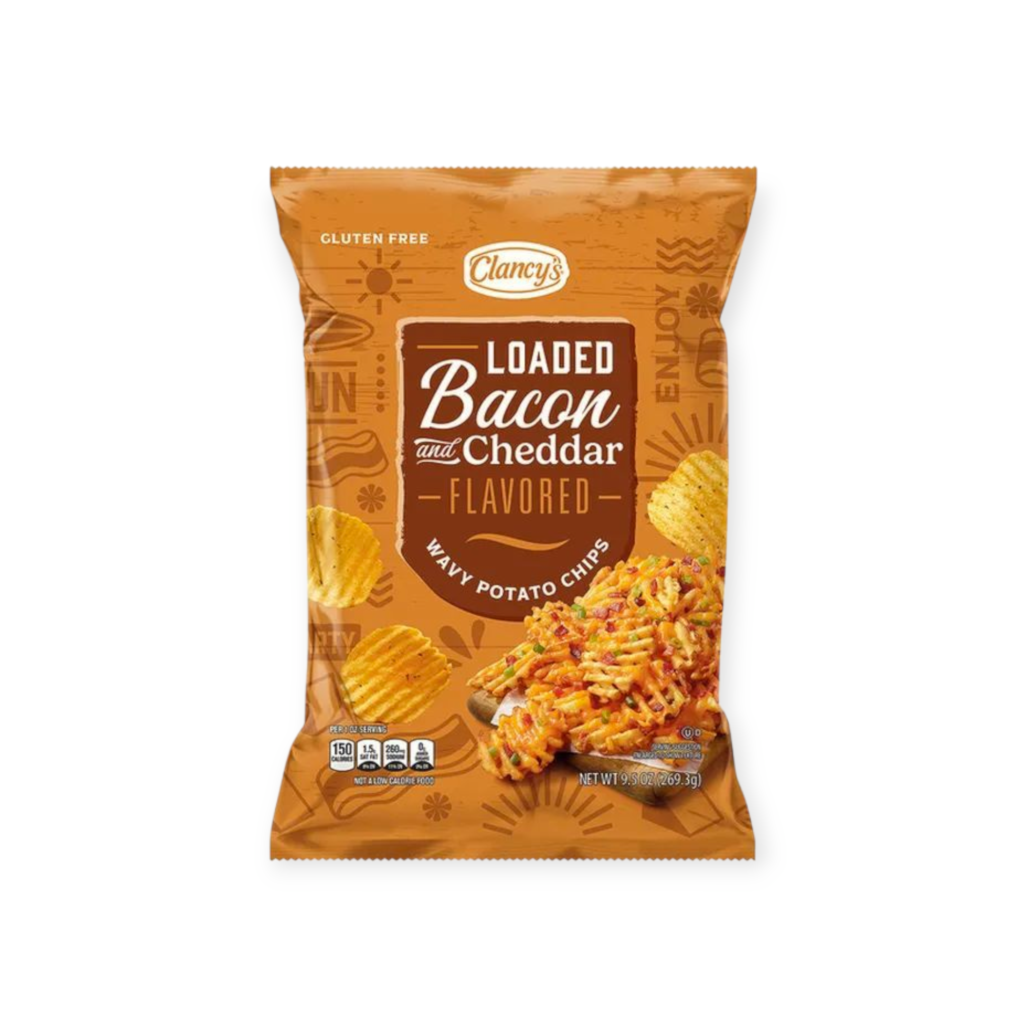 Clancy Loaded Bacon and Cheddar Wavy Potato Chips (USA)