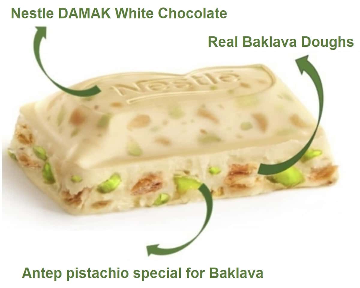 Nestlé Damak White Chocolate Baklava Candy (Turkey)
