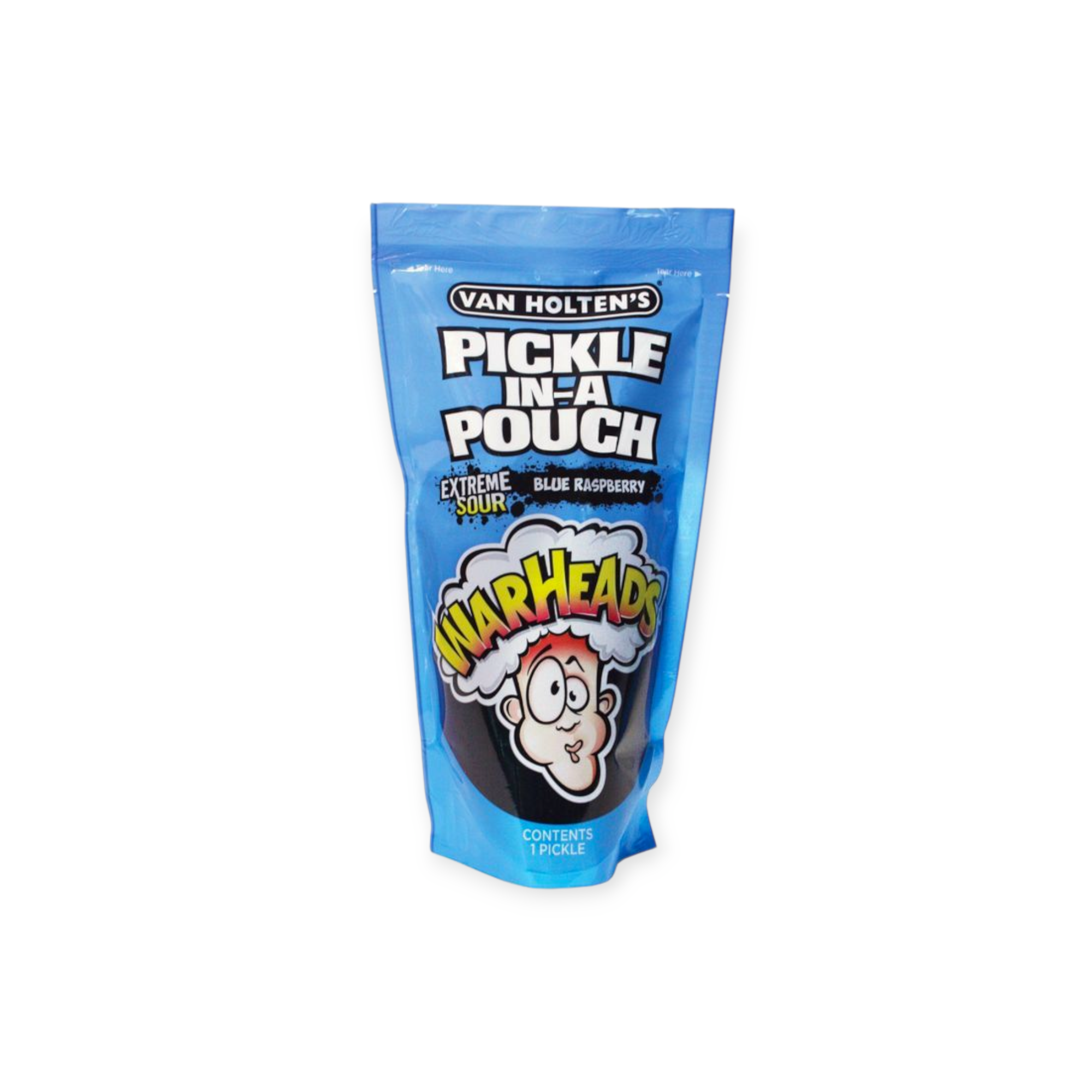 Van Holten's Pickle-In-A-Pouch Warheads Extreme Sour Blue Raspberry Flavor (USA)