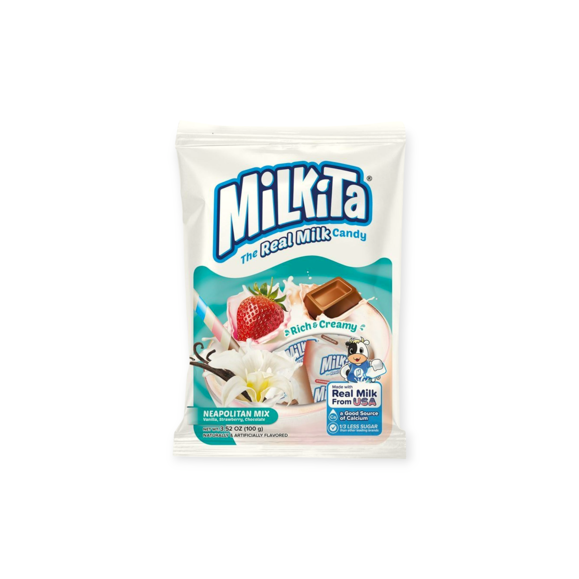 Milkita Neapolitan Mix Milk Candy Gluten Free Halal (Indonesia)