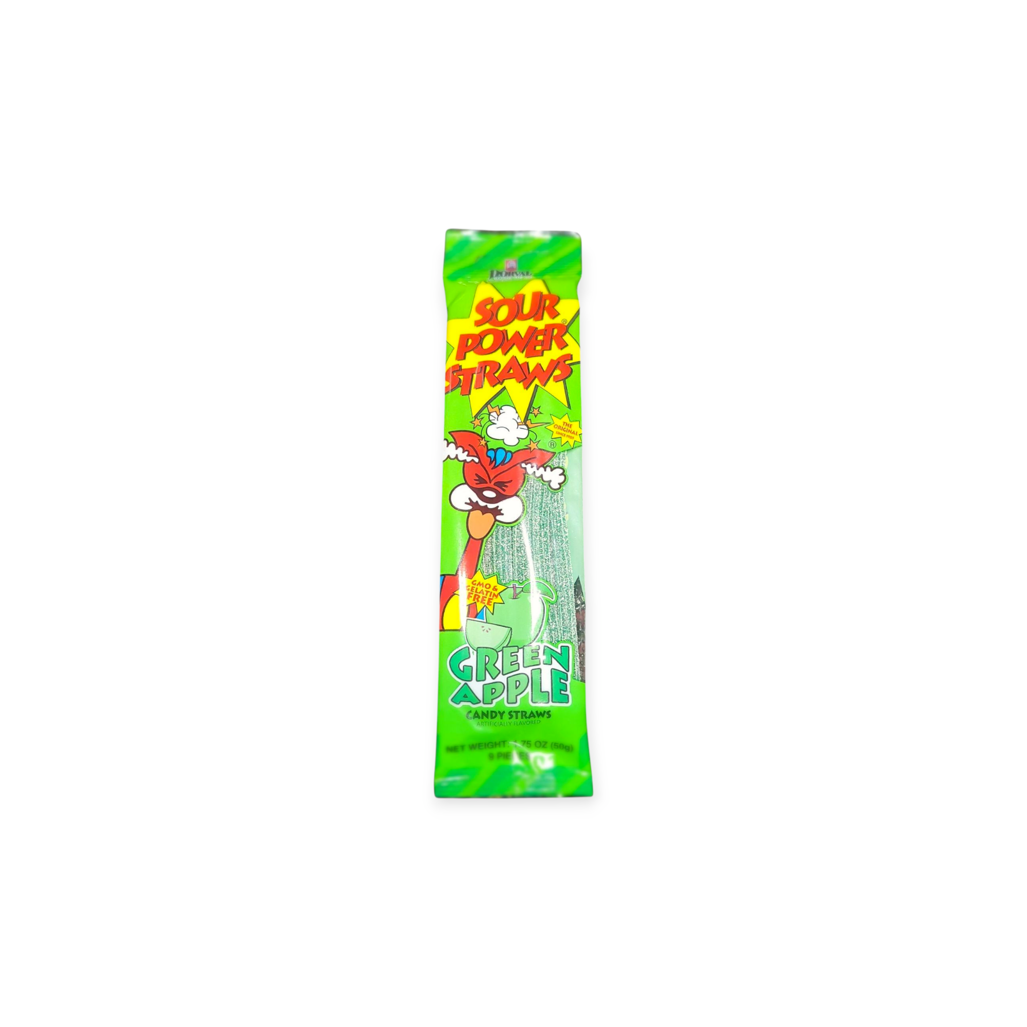 Sour Power Straws Green Apple Candy (Netherlands)