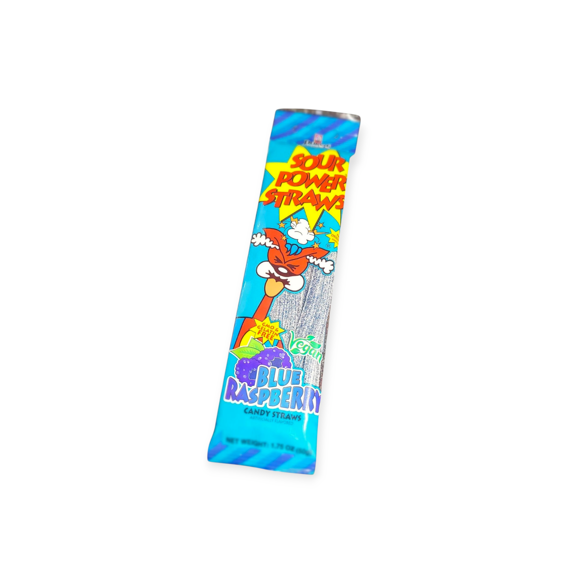Sour Power Straws Blue Raspberry Vegan Candy (Netherlands)