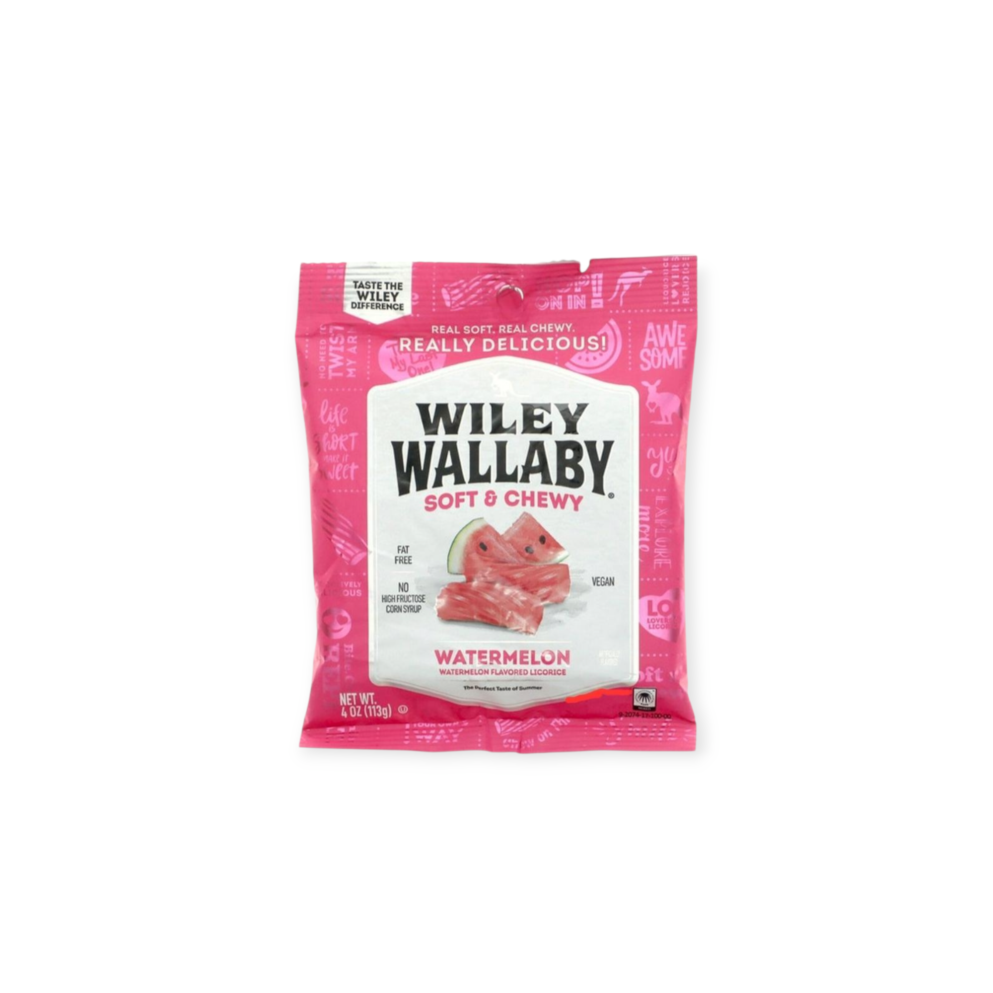 Wiley Wallaby Soft & Chewy Watermelon Vegan Licorice Candy (USA)