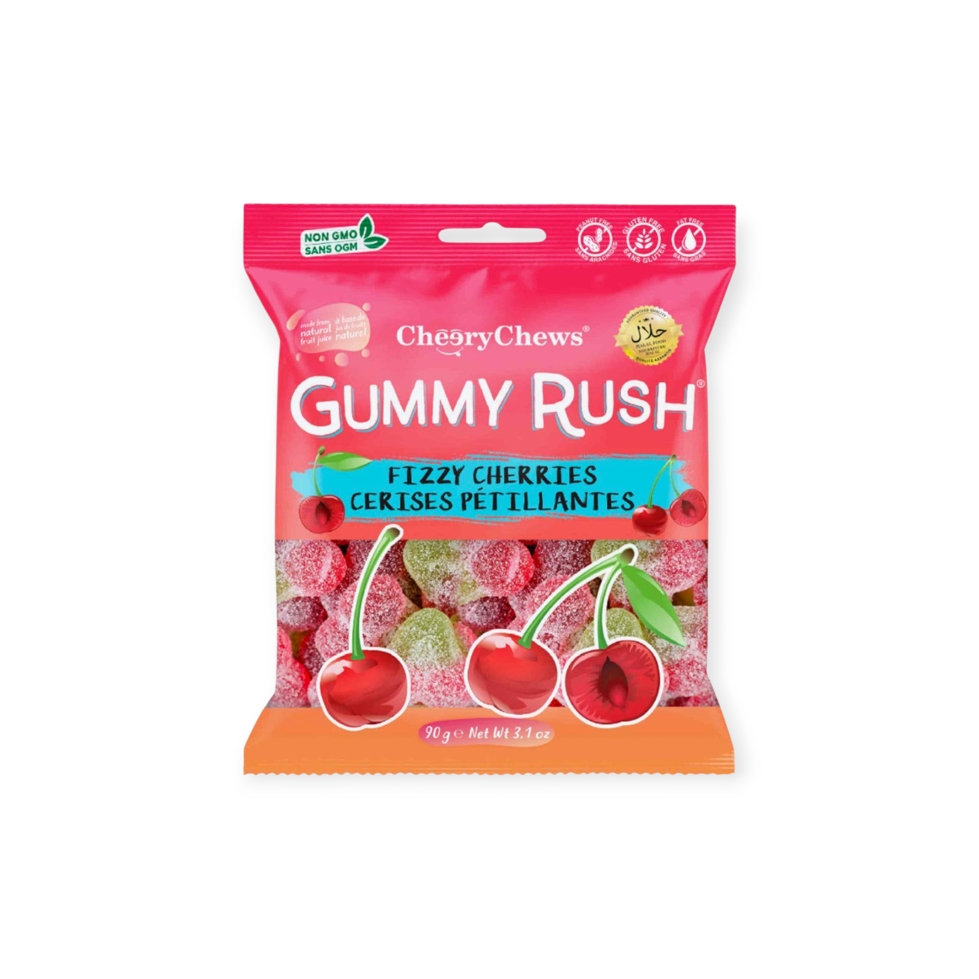 CherryChews Gummy Rush Fizzy Cherries – Halal (Turkey, Canadian Owned)
