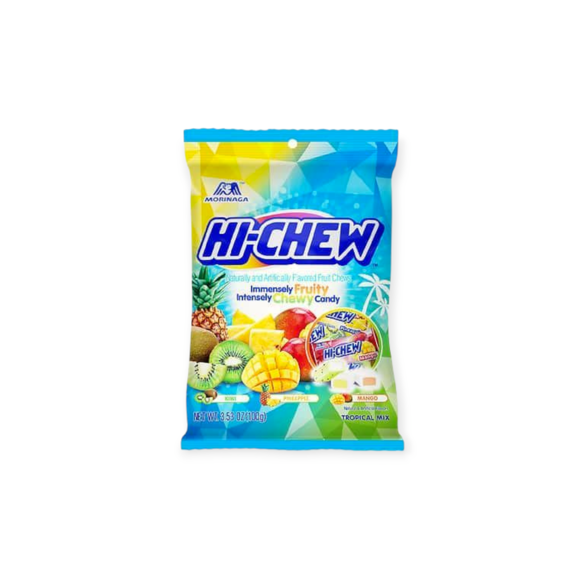 Hi-Chew Tropical Mix Kiwi, Pineaple and Mango Flavors Candy (Japan)