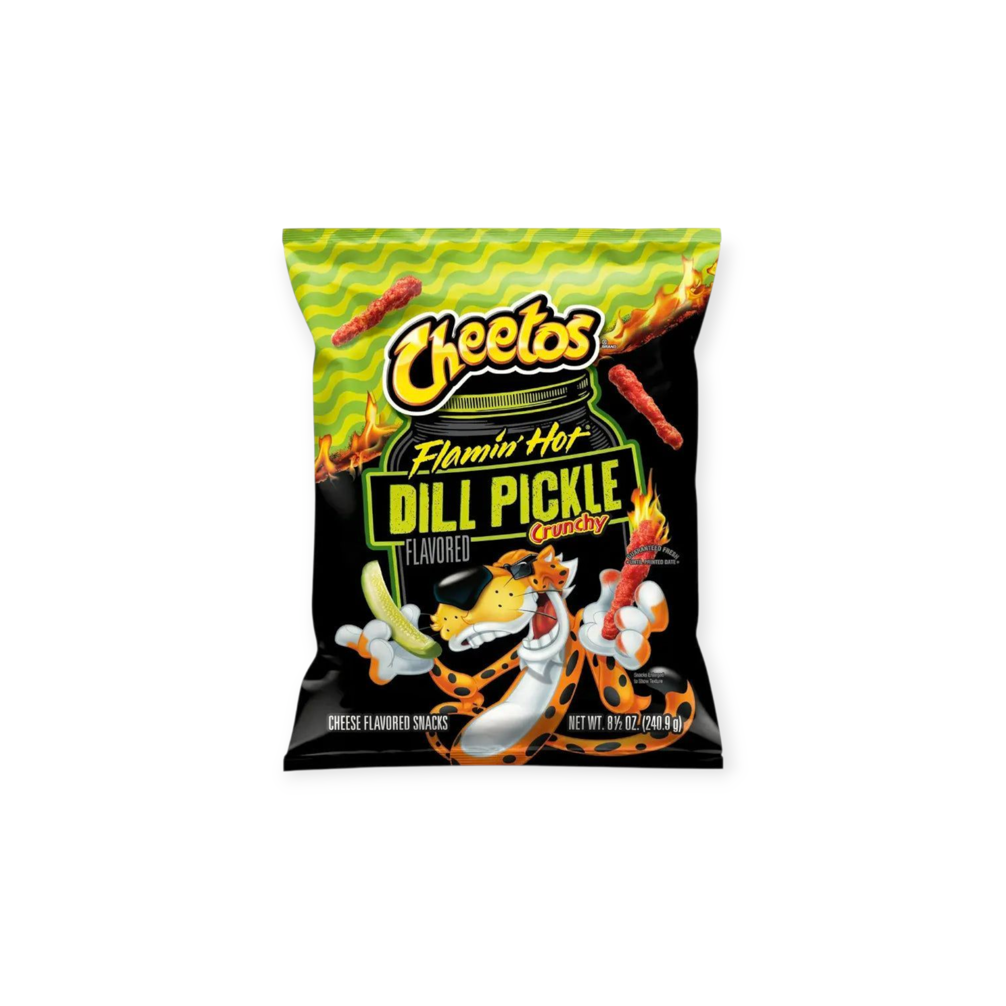 Cheetos Flamin’ Hot Dill Pickle Crunchy Chips 8.5 oz (USA)
