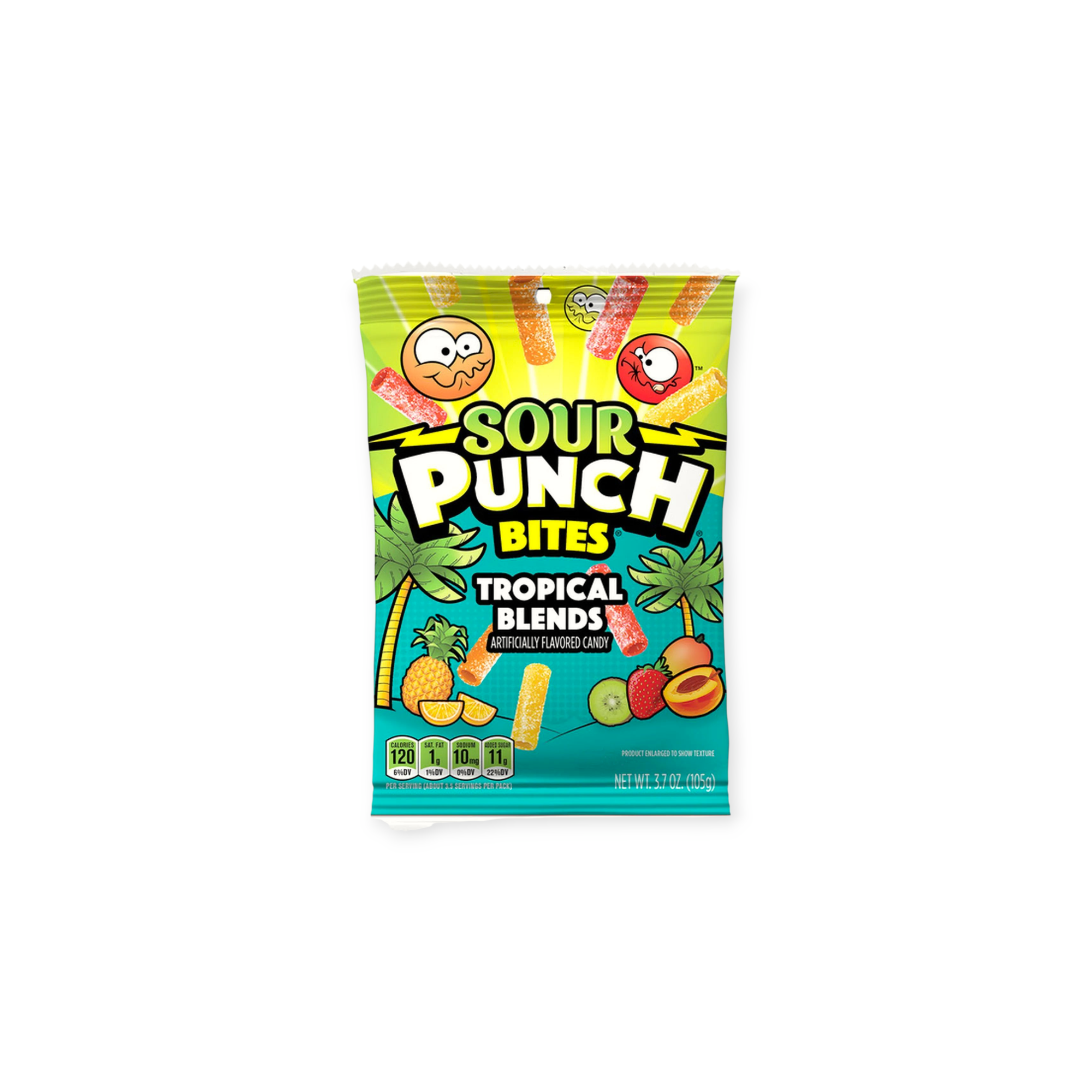 Sour Punch Bites Tropical Blends Fruit Gummy Chewy Candy (USA)