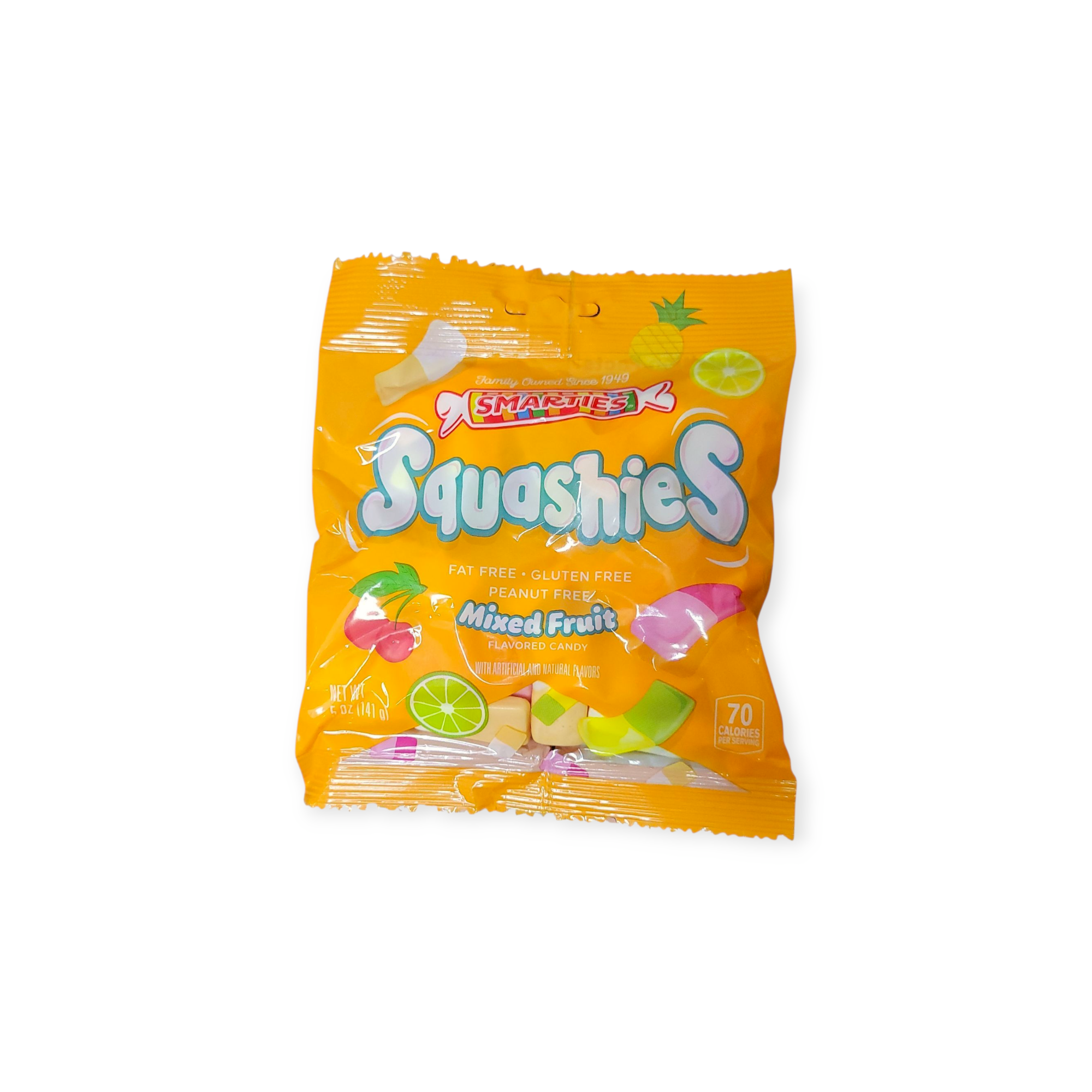 Smarties Squashies Mixed Fruit Gummy Gluten-Free Candy (UK)