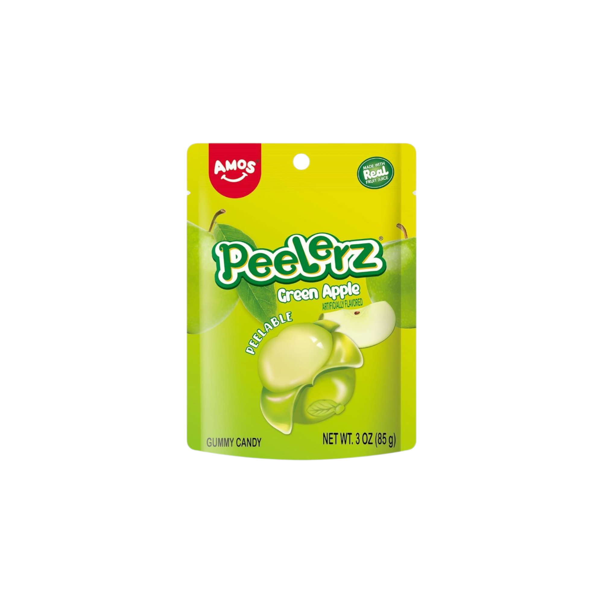 Amos Peelerz Green Apple Gummies Peelable Candy (China)