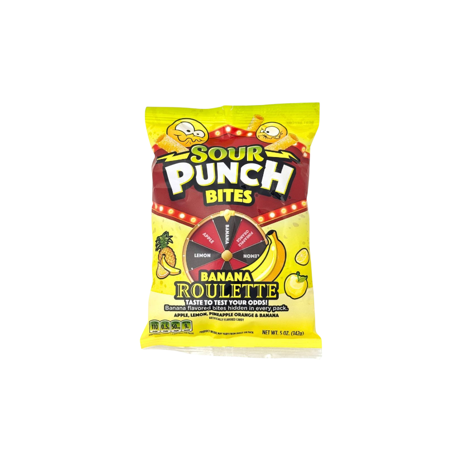 Sour Punch Bites Banana Roulette Halal Candy (USA)