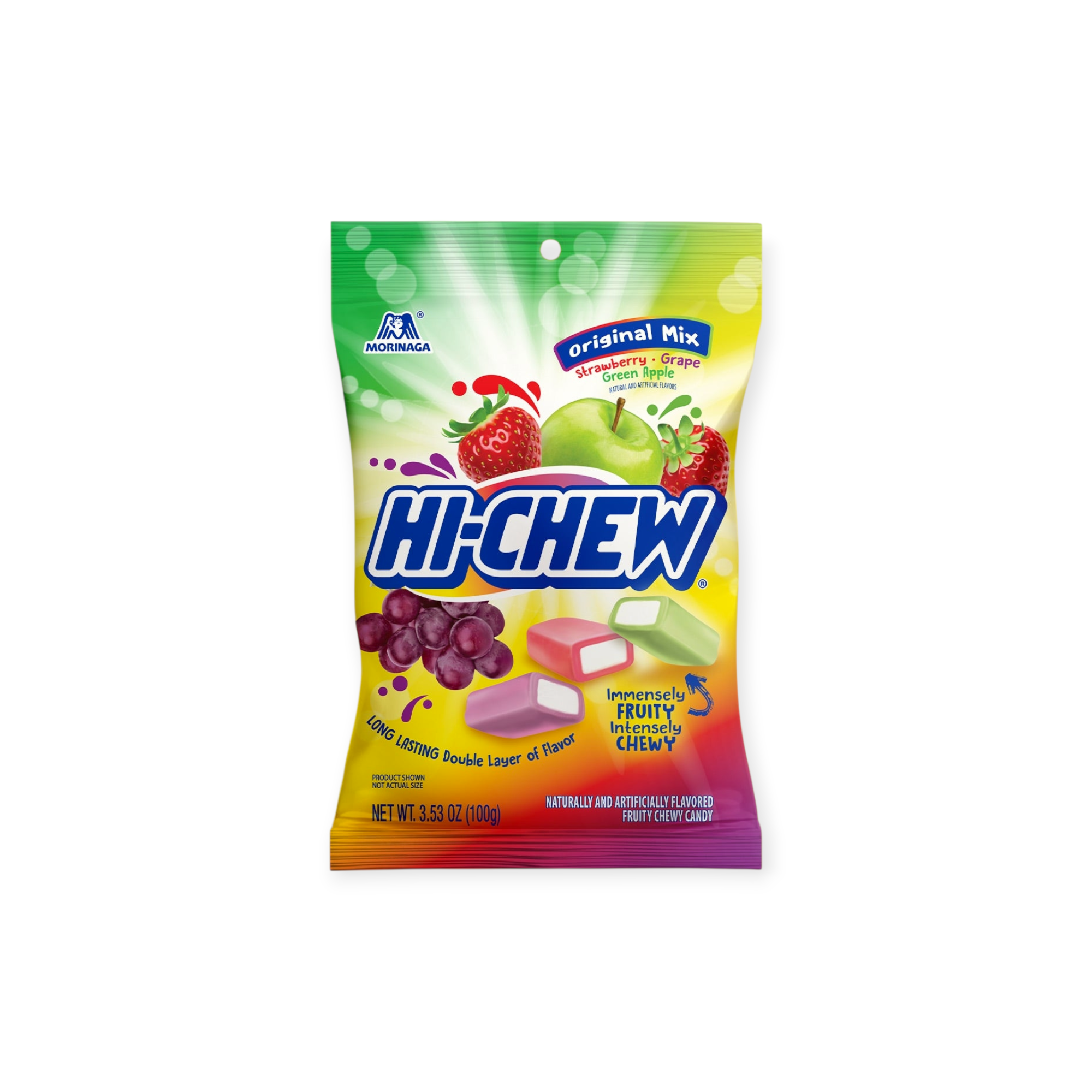 HI-CHEW Original Mix Strawberry Grape Green Apple Chewy Gluten Free Candy (Taiwan)