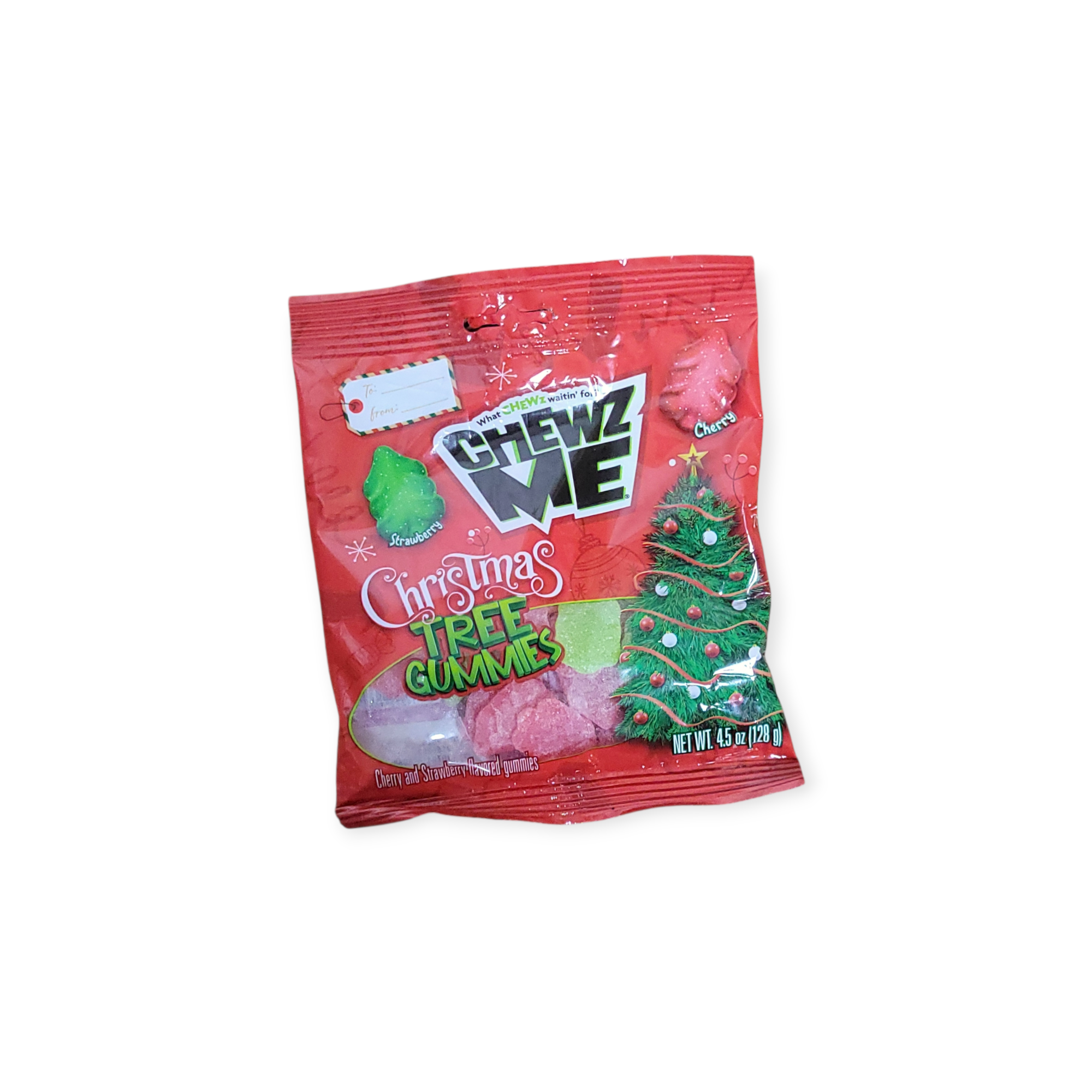 ChewzMe Christmas Tree Gummies Cherry Strawberry Flavored Gummy Candy 4.5 oz (Colombia))