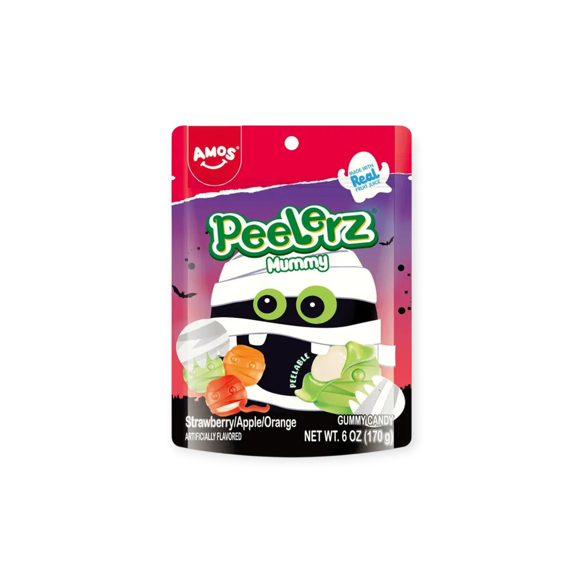 AMOS Peelerz Mummy Gummy Peelable Candy 6 oz (China)