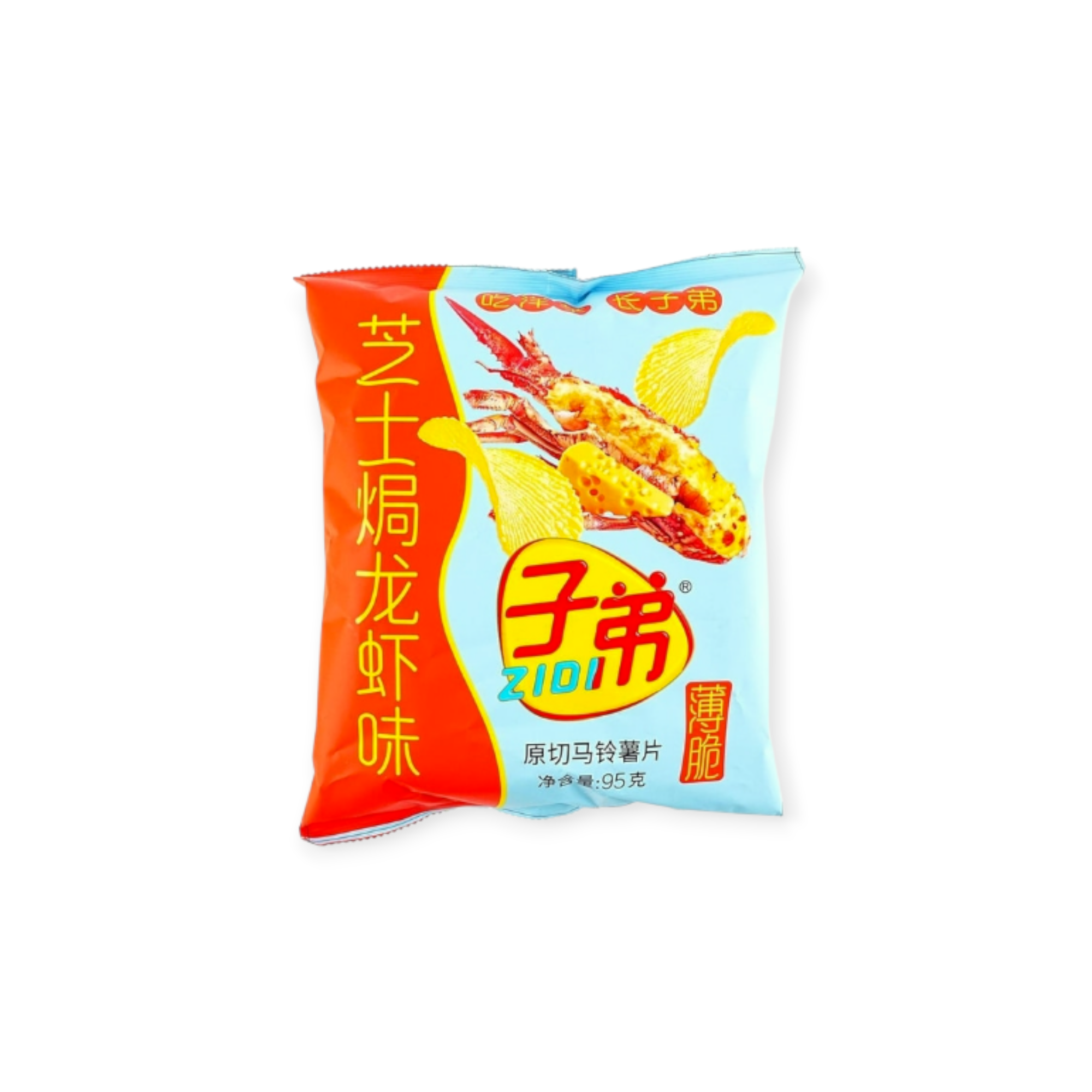 Cheesy Baked Lobster Crispy Thin Seafood Chips 3.35 oz (China)