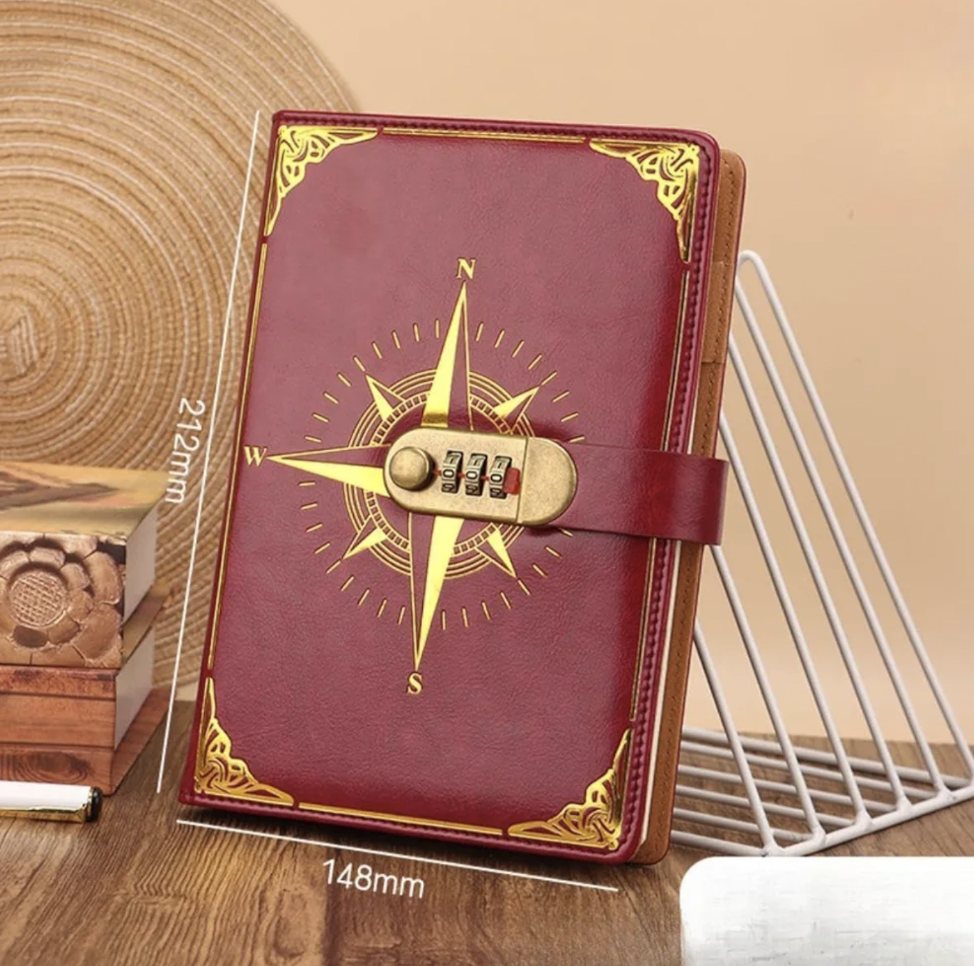 Compass Design Lock Journal