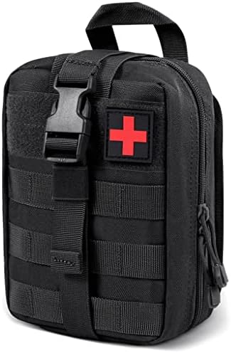 Nylon First Aid Box For Medical Emergency Kit, Heavy Duty And Large Capacity Military Grade Rip-Away Ifak Pouch For Sports,