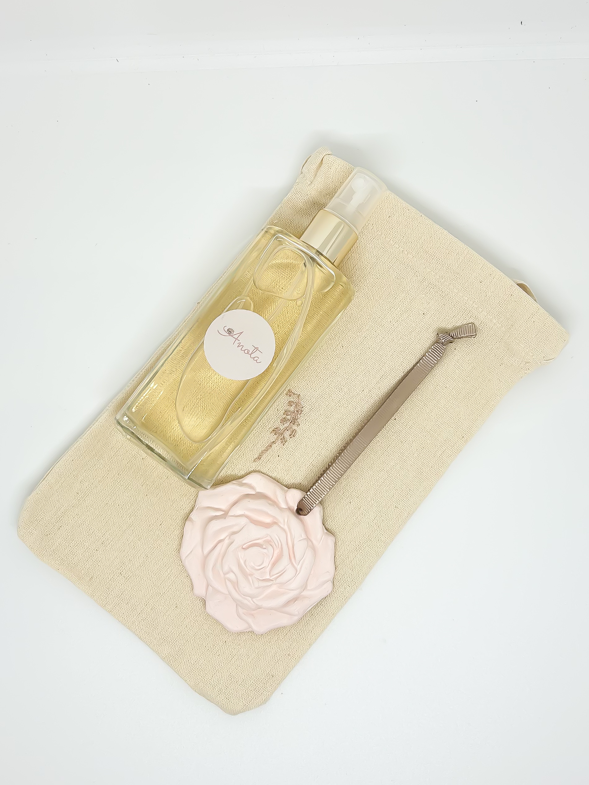 Kit Aromatizador + Pingente Flor Difusora - Rosa Blush
