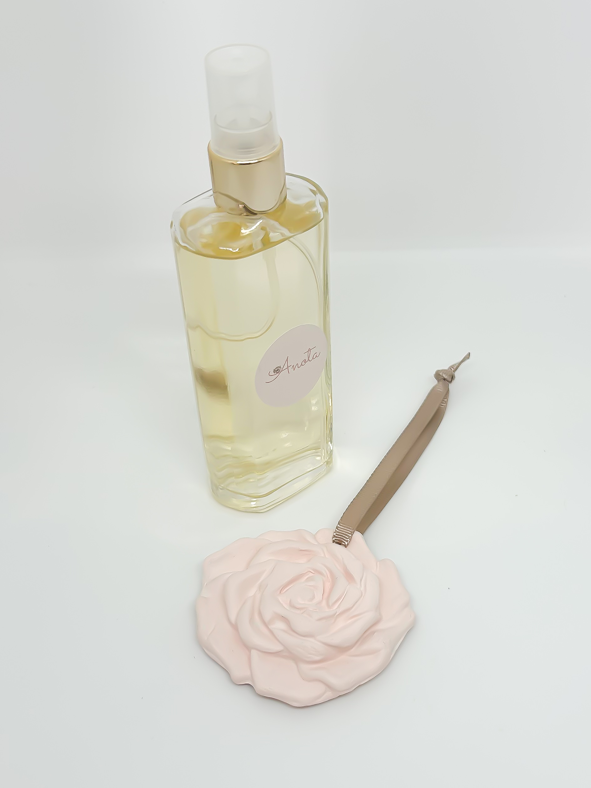 Kit Aromatizador + Pingente Flor Difusora - Rosa Blush