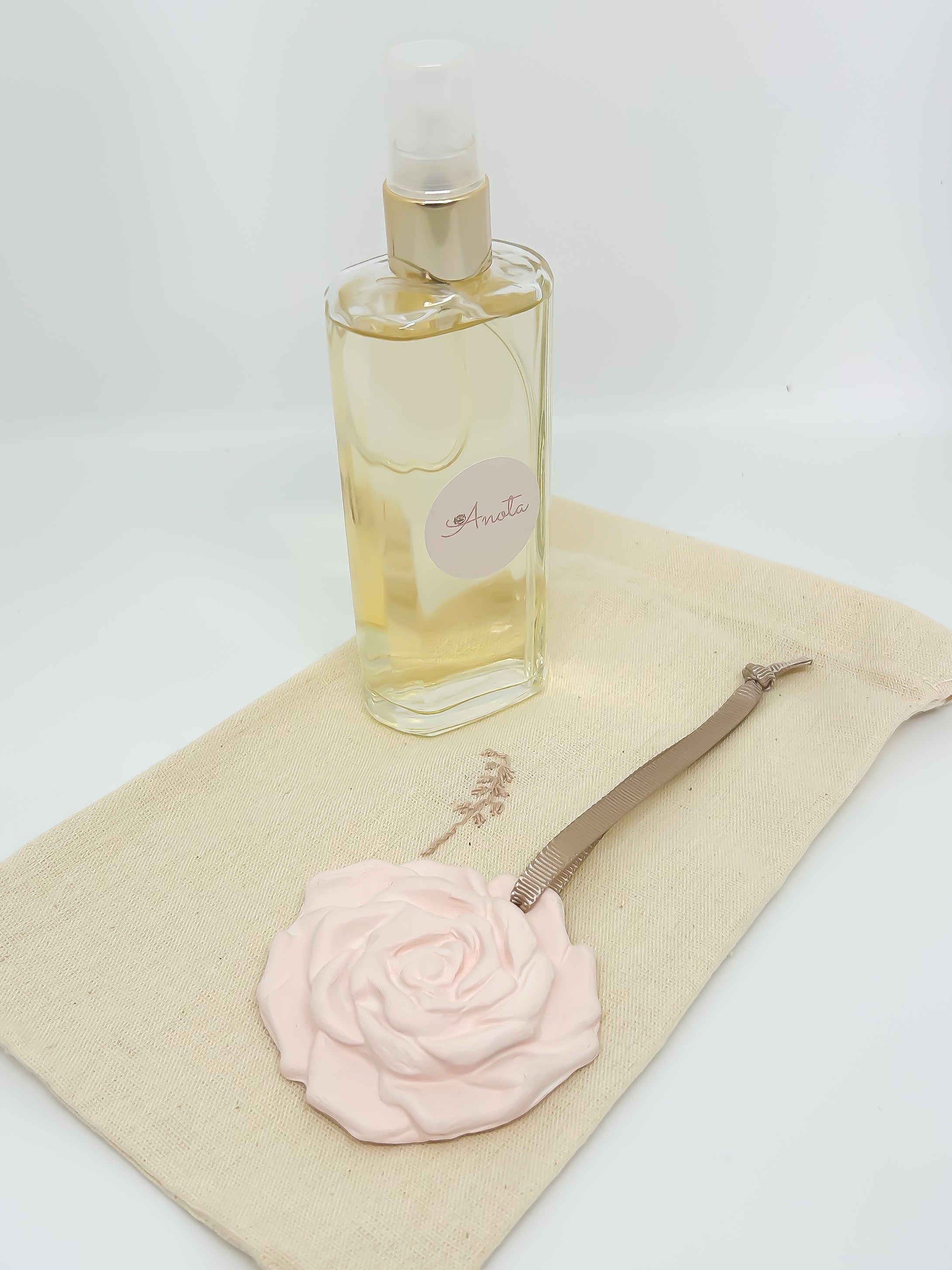 Kit Aromatizador + Pingente Flor Difusora - Rosa Blush