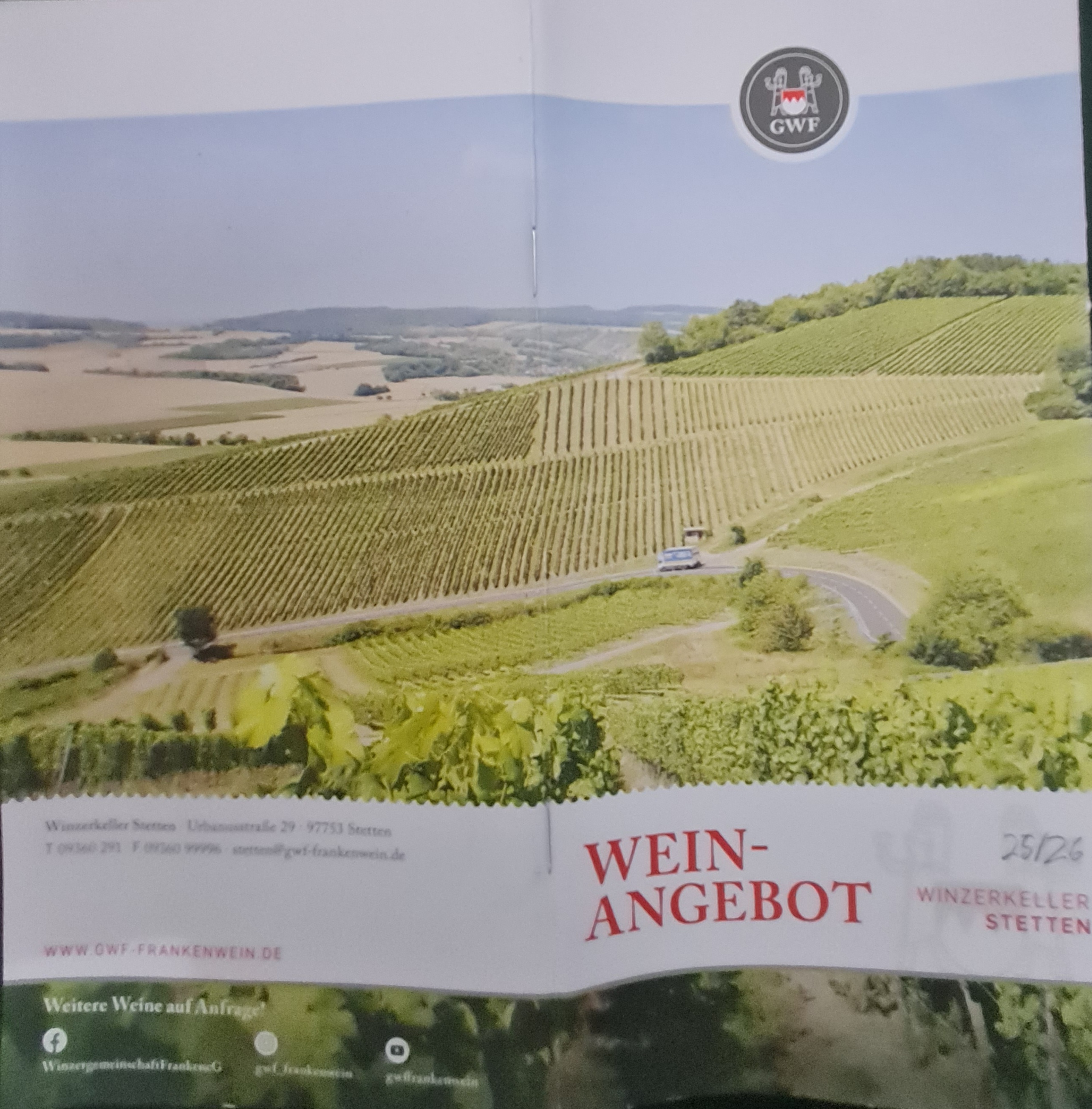 diverse Frankenweine vom Winzerkeller Stetten