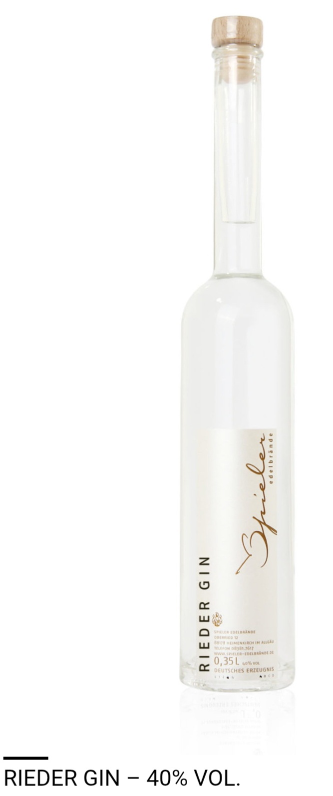 Rieder GIN 40%, 0,5l