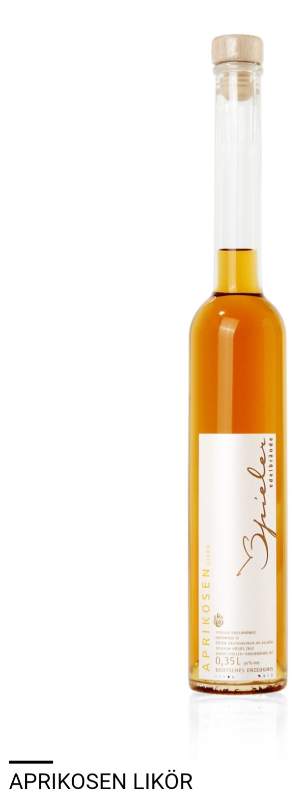 Aprikosenlikör 25%, 0,35l