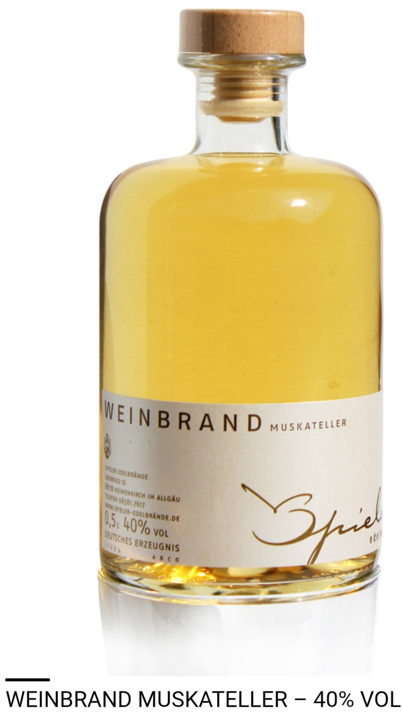 Weinbrand Muskateller 40%, 0,5l