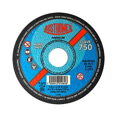 DISCO 750 CORTE ACERO INOX. AUSTROMEX  
