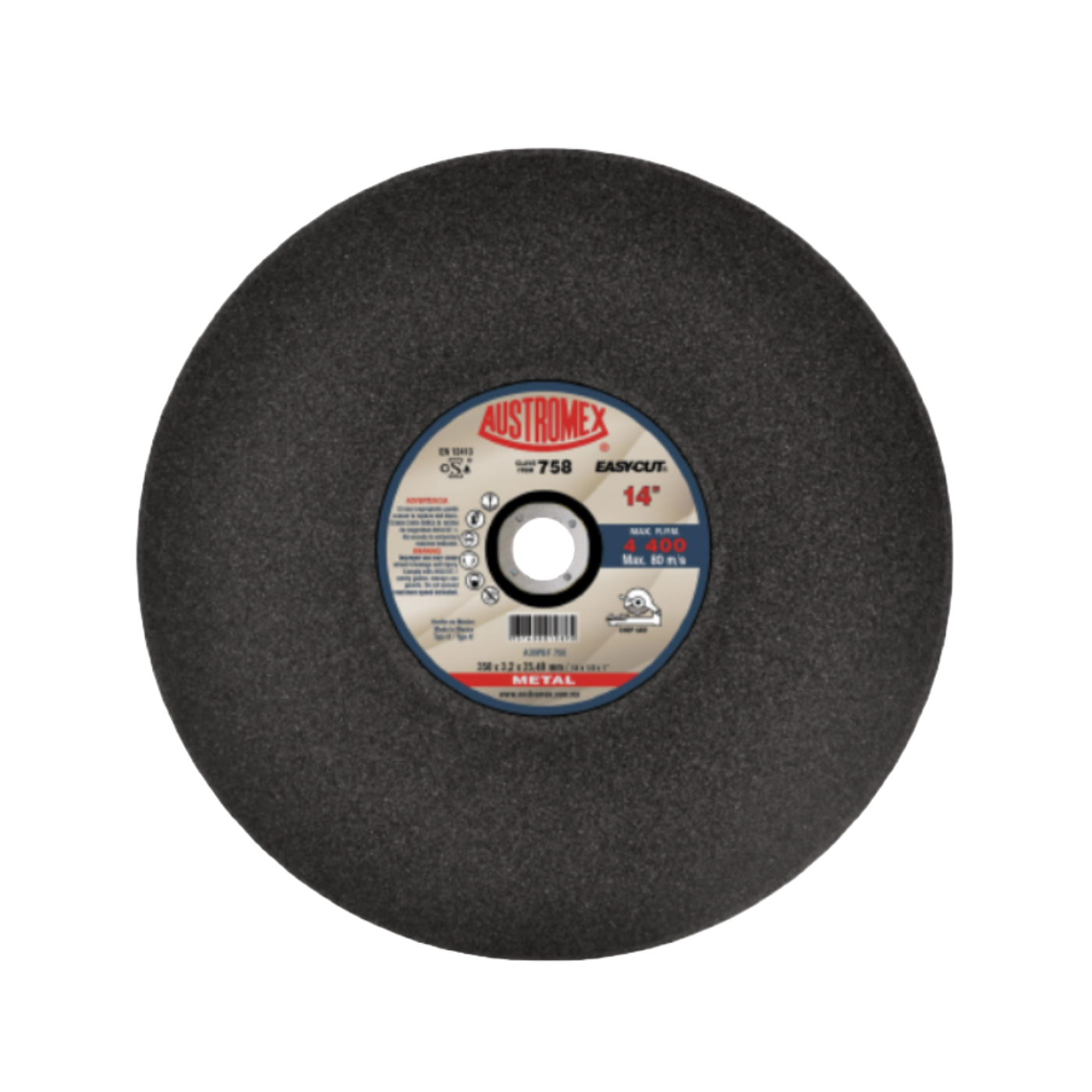 DISCO 758 CORTE METAL Y DESBASTE 14 AUSTROMEX