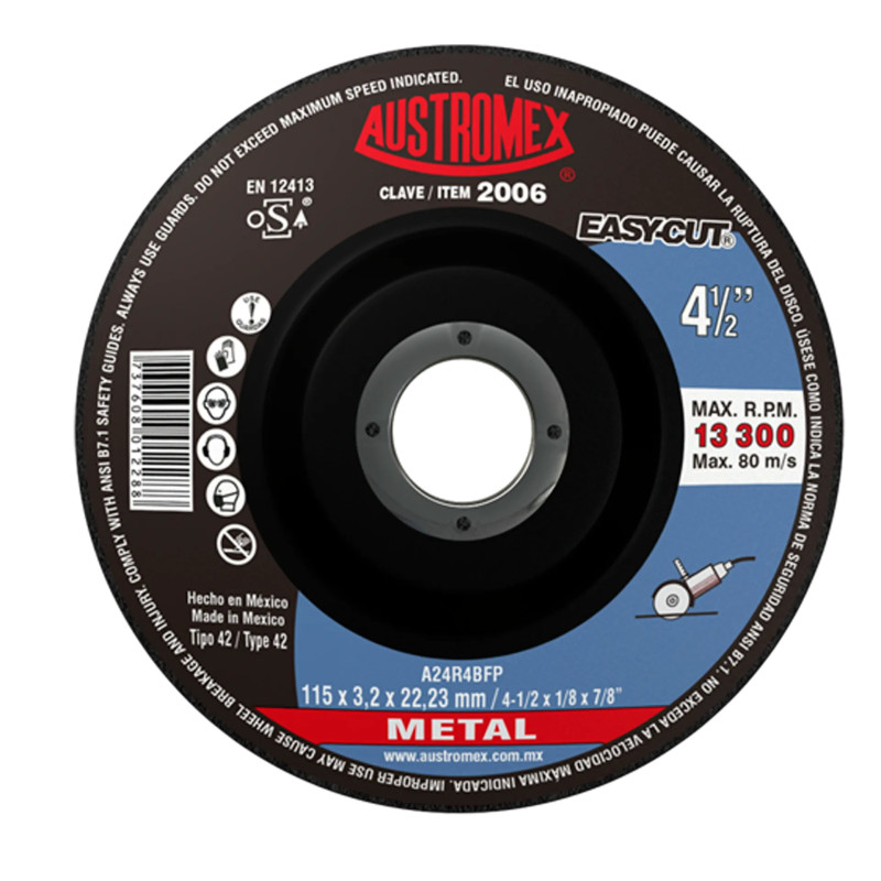 DISCO 2006 4.5 CORTE DE METAL EASY CUT AUSTROMEX