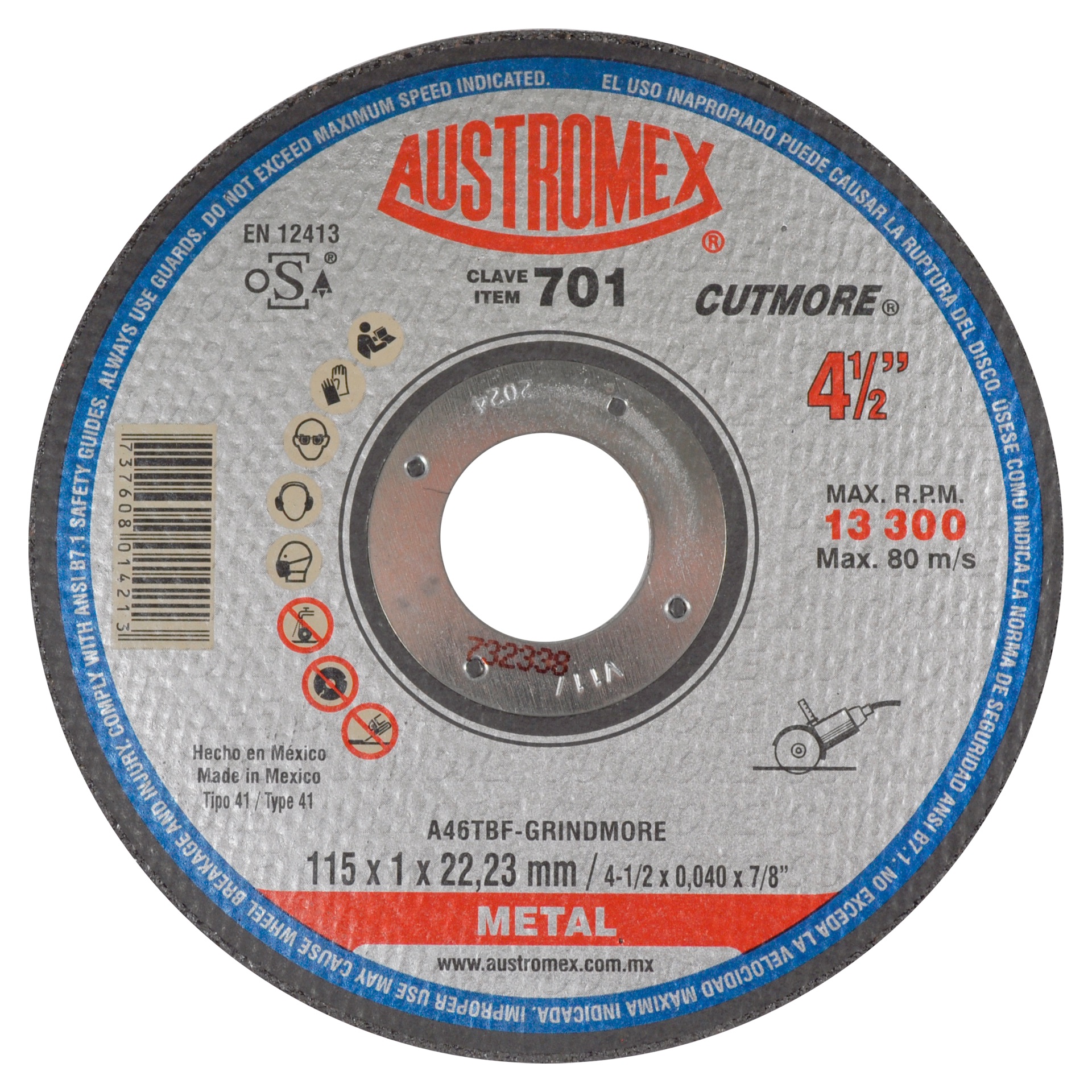 DISCO 701 CORTE METAL SUP AUSTROMEX