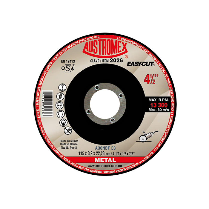 DISCO 2026 CORTE METAL EASY CUT AUSTROMEX