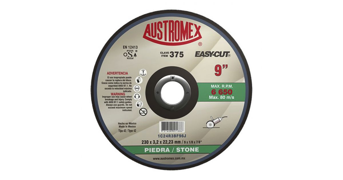 DISCO 375 CORTE PIEDRA EASY CUT AUSTROMEX