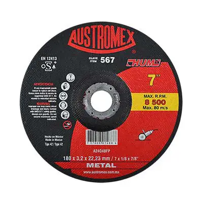 DISCO 567 P/ CORTE D/ METAL AUSTROMEX