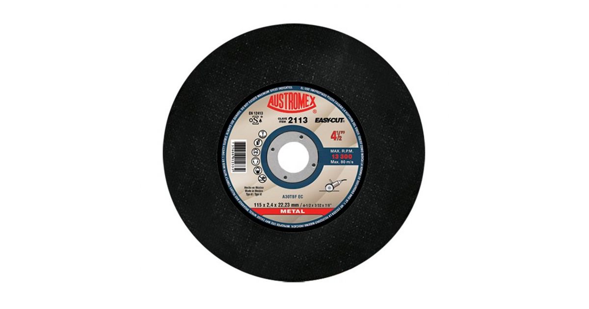 DISCO 2113 CORTE METAL 4-1/2X3/32 EASYCU T AUSTROMEX
