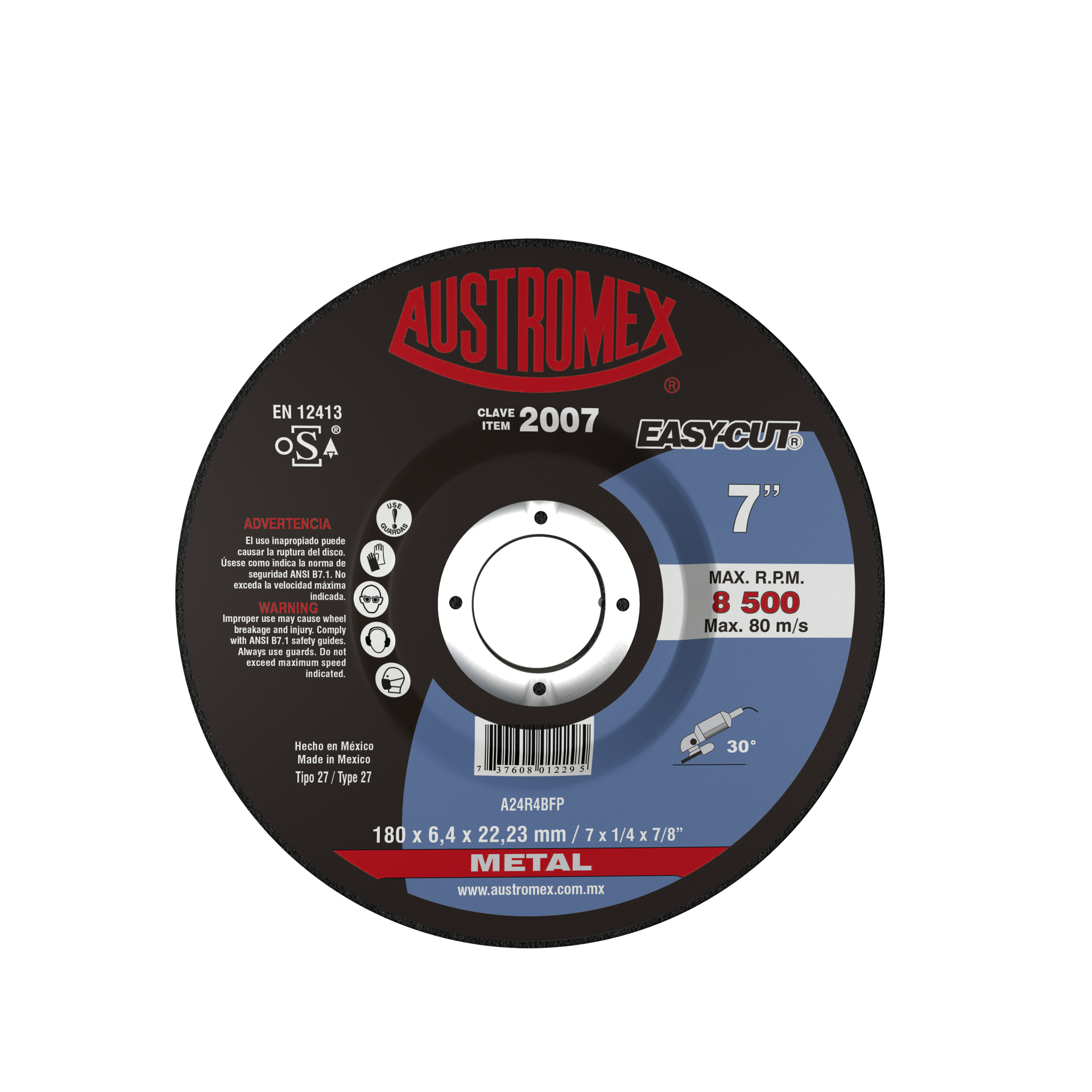 DISCO 2007 DESBASTE METAL DE 7  EASY CUT AUSTROMEX