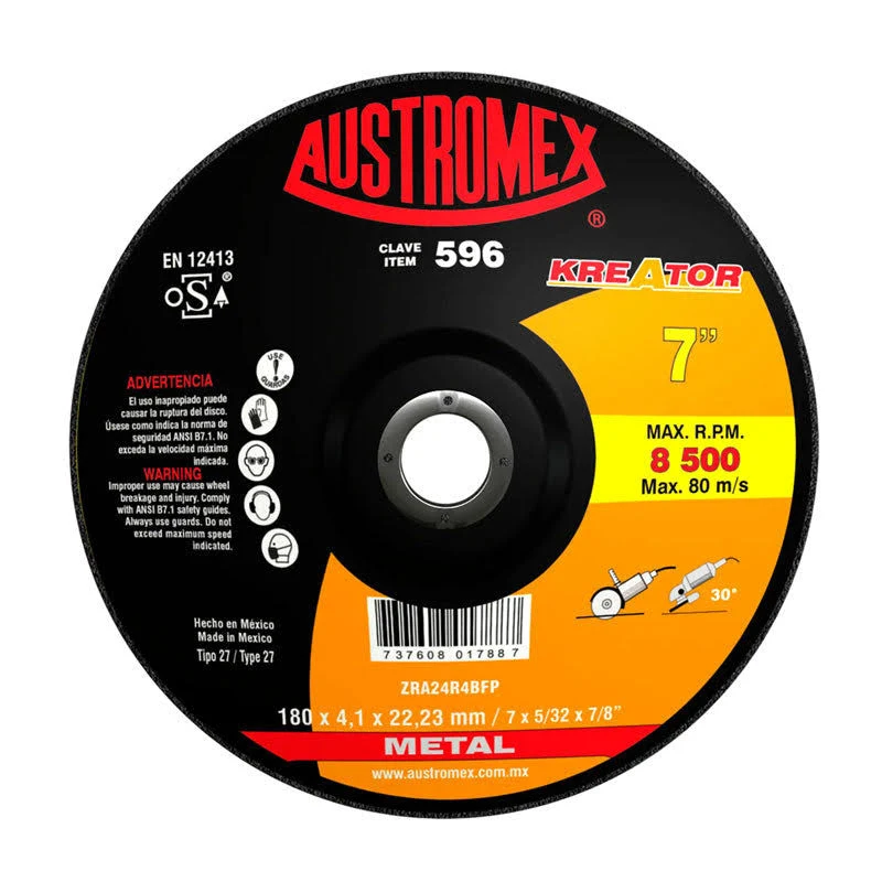 DISCO 596 CORTE METAL /DESBASTE 7X5/ 32X7/8