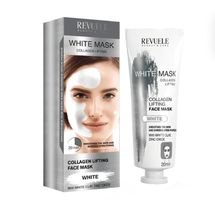 Mascara Facial de Arcilla Blanca con Colageno – 20 ml | Revuele