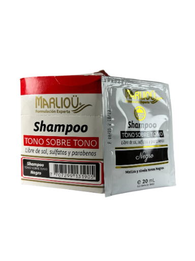 Shampoo Marliou en Sobre Negro – 20/40 ml | Marliou
