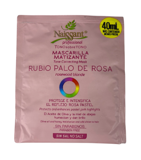 Tono sobre Tono Mascarilla Matizante Rubio Palo de Rosa – 40 ml | Marliou