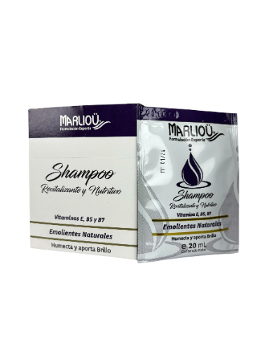 Shampoo Marliou en Sobre Revitalizante y Nutritivo – 20 ml | Marliou