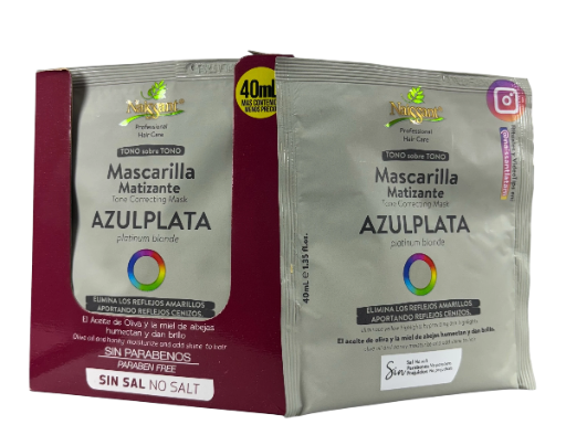 Tono sobre Tono Mascarilla Matizante Azul Plata – 40 ml | Marliou