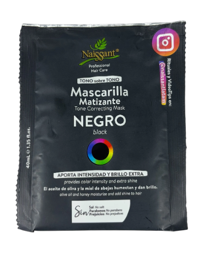 Tono sobre Tono Mascarilla Matizante Negro – 40 ml | Marliou