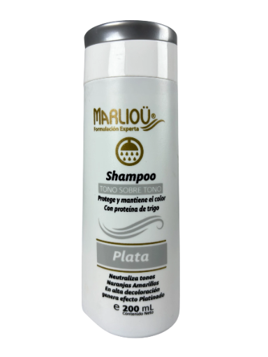 Shampoo Plata Tono Sobre Tono – 200 ml | Marliou  