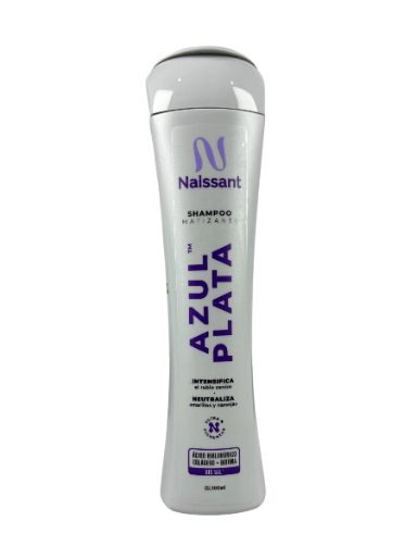 Shampoo Matizante Tono sobre Tono Azul Plata – 400 ml | Naissant